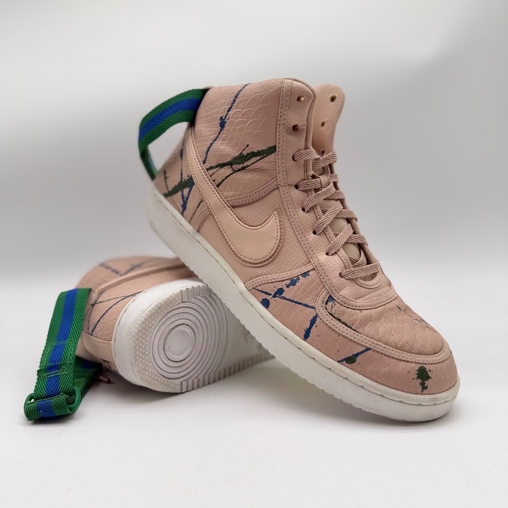Nike Womens 11 Mens 9.5 Vandal High LX Particle Rose Paint Splatter AH6826-200